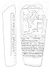 Drawing of the stele - Lemaire & Sass, 2013