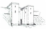 Restored drawing of the south gate - L. Woolley, 1921